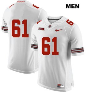 Men's NCAA Ohio State Buckeyes Gavin Cupp #61 College Stitched No Name Authentic Nike White Football Jersey NN20V02GH